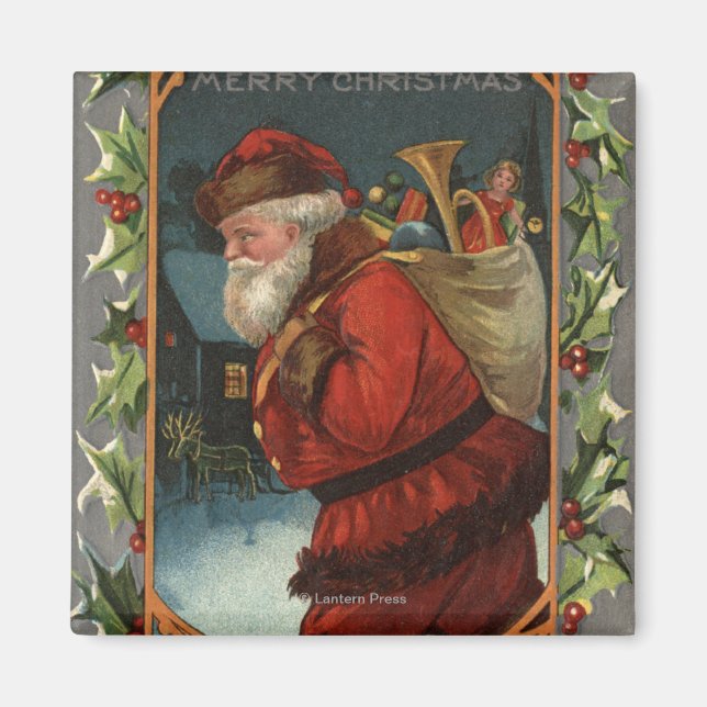 Imán Te deseo una feliz Navidad, Santa Marcha (Frente)