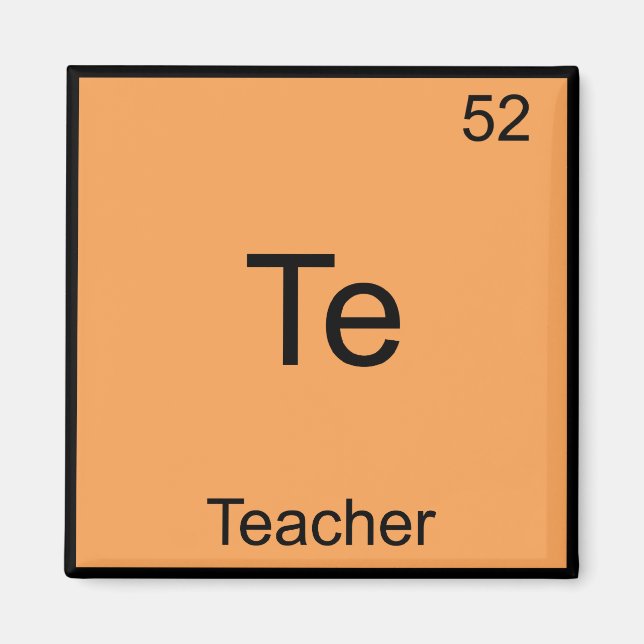 Imán Te - Maestra Funny Chemistry Element Symbol Tee (Frente)