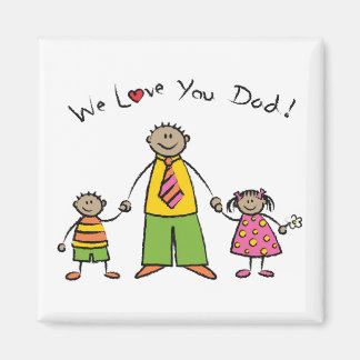 Imán Te queremos, papá, familia Personalizado, feliz dí