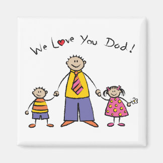 Imán Te queremos, papá, familia Personalizado, feliz dí