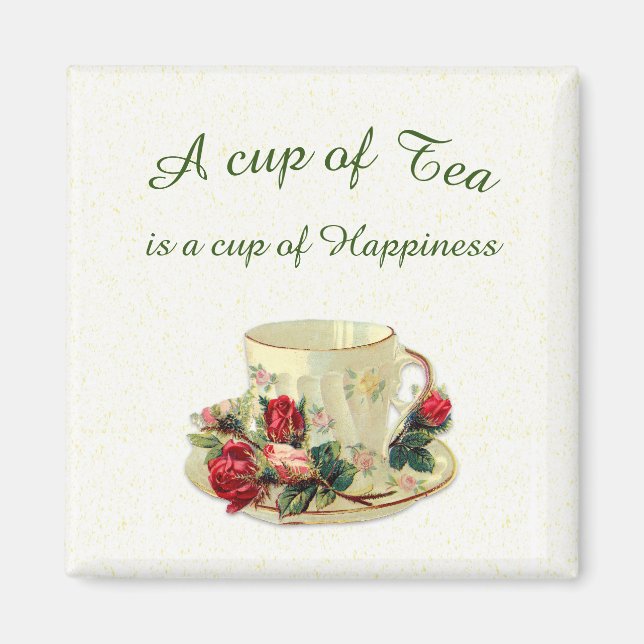 Imán Té victoriano y Rosas (Frente)