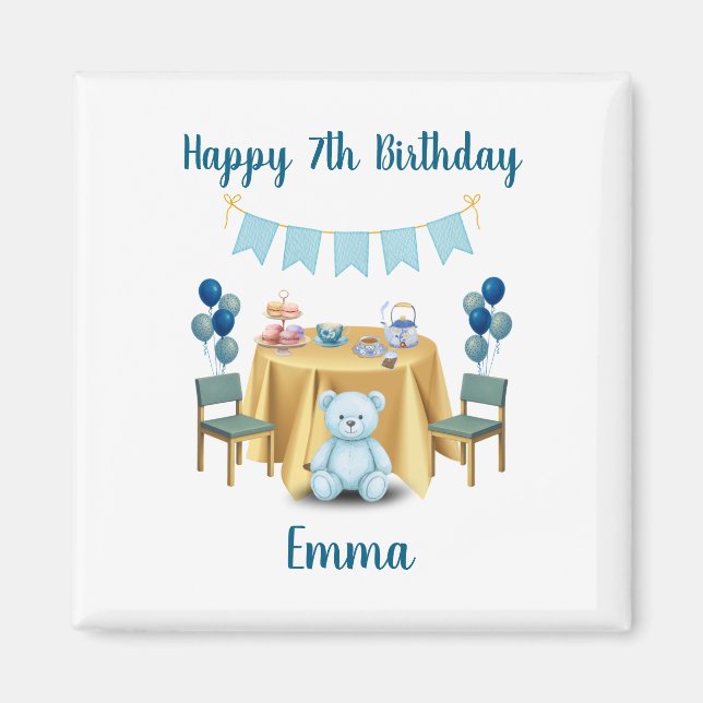 Imán Tea Party Birthday Magnet Gift (Frente)