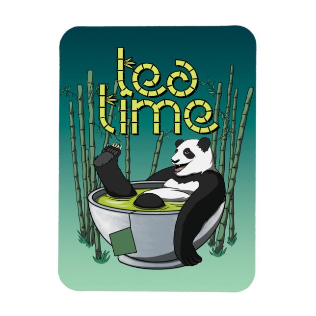 Imán Tea Time Panda (Vertical)