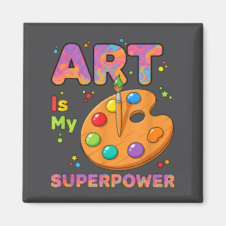 Imán Teacher - Art Is My Superwer Art Teacher Drawing P