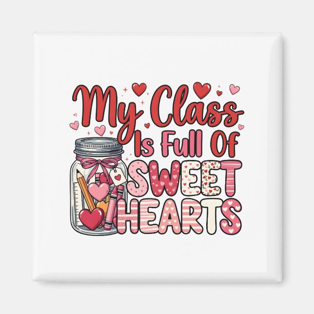 Imán Teacher Sweet Heart Valentine's Magnet (Frente)