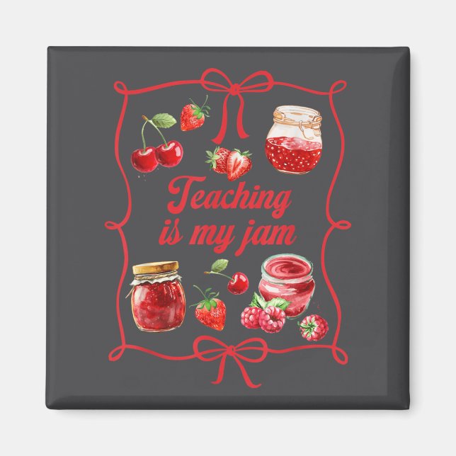 Imán Teacher Teach Loves Insre Strawberry Teaching Is M (Frente)