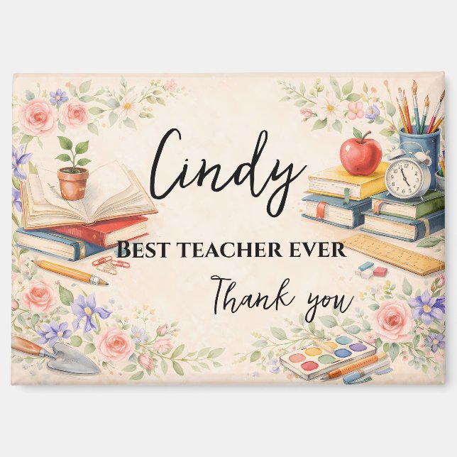 Imán Teacher Thank You Gift | End of School Year (Anverso)