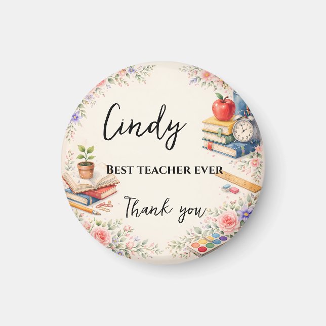 Imán Teacher Thank You Gift | End of School Year (Frente)