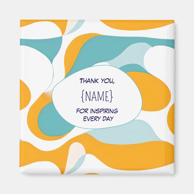 Imán Teacher Thank You –  Personalized (Frente)