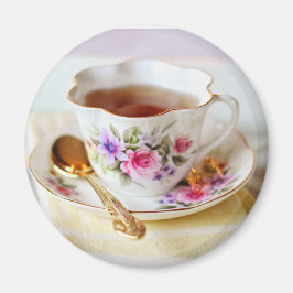 Imán Teacup and Gold Teaspoon Magnet