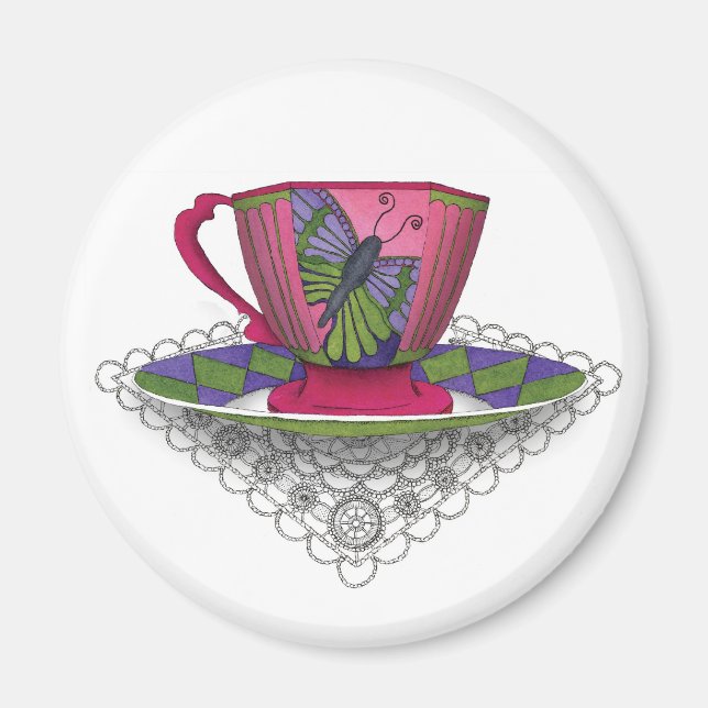 Imán Teacup Butterfly Magnet (Frente)