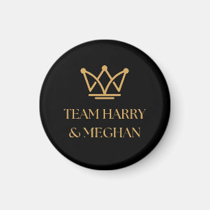 IMÁN TEAM HARRY & MEGHAN CON GOLD CROWN