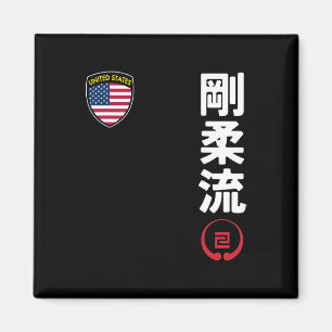Imán Team Karate Goju Ryu Bandera Estadounidense Marti
