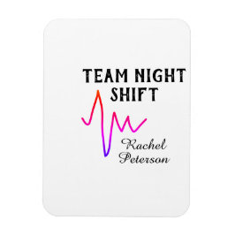 Imán Team night shift nurse doctor medical name heart l