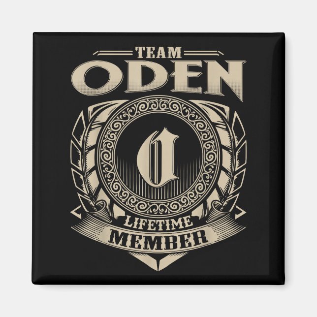 Imán Team Oden Lifetime Member Funny Oden Family Name V (Frente)