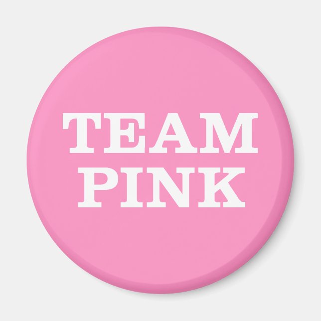 Imán Team Pink... para la familia y amigos de la novia (Frente)