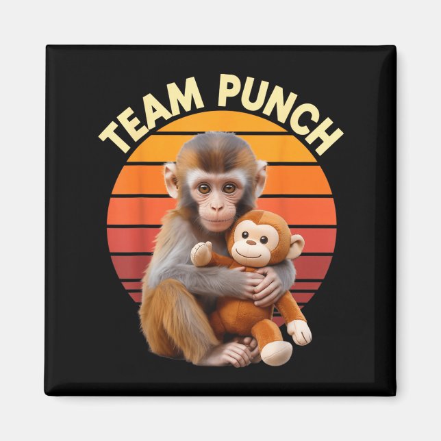 Imán Team Punch Monkey Plush Retro Sun (Frente)