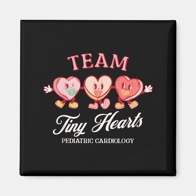 Imán Team Tiny Heart Pediatric Cardiology Candy Heart V (Frente)