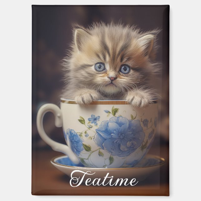 Imán Teatime Kitten Magnet (Anverso)