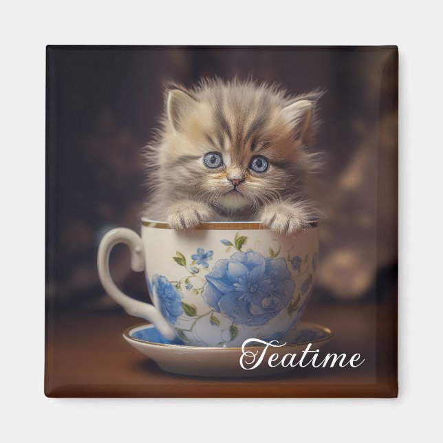 Imán Teatime Kitten Magnet (Frente)