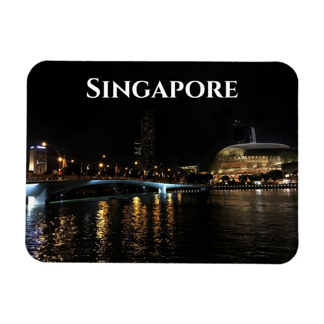 Imán Teatro de Esplanade de Singapur #1 Magnet (Horizontal)
