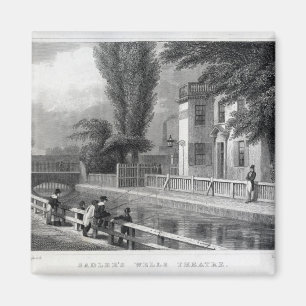 Imán Teatro de los pozos de Sadler, grabado por J.