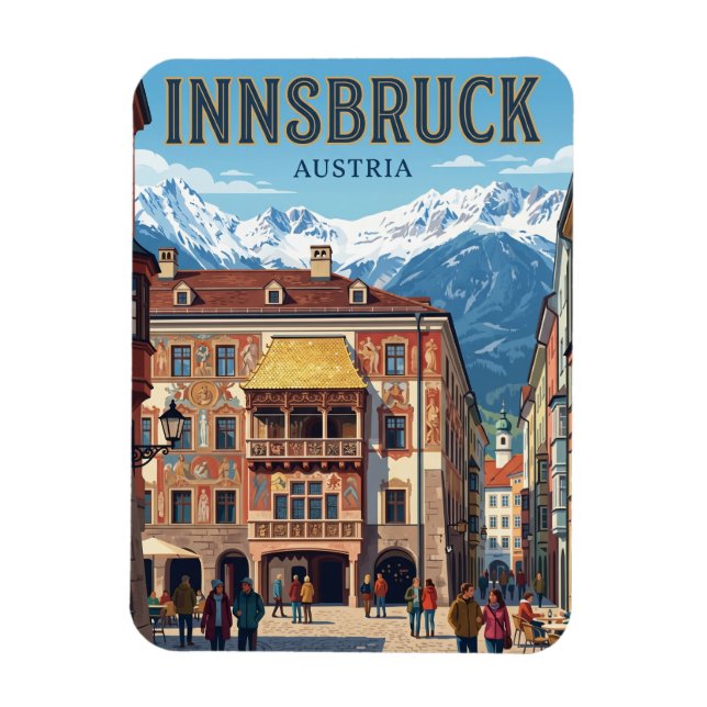 Imán Techo Dorado Austria (Vertical)
