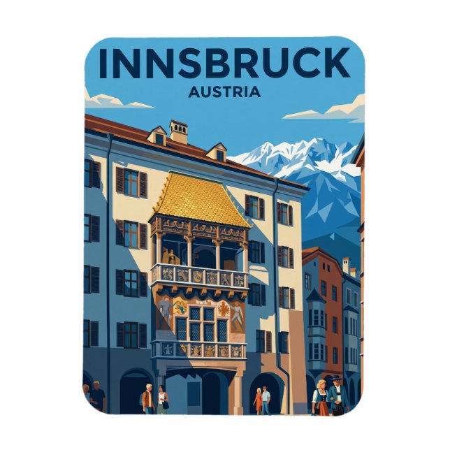 Imán Techo Dorado (Goldenes Dachl) Austria (Vertical)