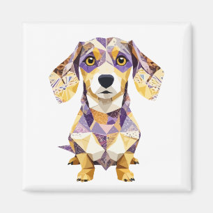 Imán Teckel Playful Adorable Cute Animal Colorful Funny