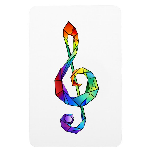 Imán Tecla musical arcoiris tremendo clef (Vertical)