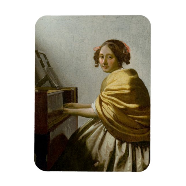 Imán Teclado de juego de Vermeer Woman (Vertical)