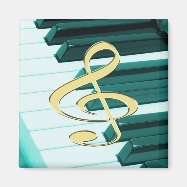 Imán Teclado de piano G-Clef (Frente)