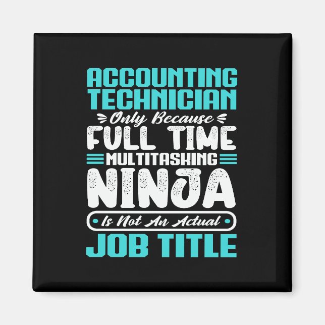 Imán Técnico de contabilidad Título de trabajo Habilida (Frente)