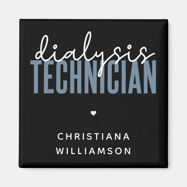 Imán Técnico de diálisis personalizado | Regalos de téc (Frente)