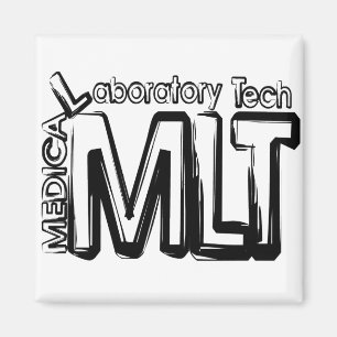 IMÁN TÉCNICO DE LABORATORIO MÉDICO DE TEXTO MLT GRUNGE