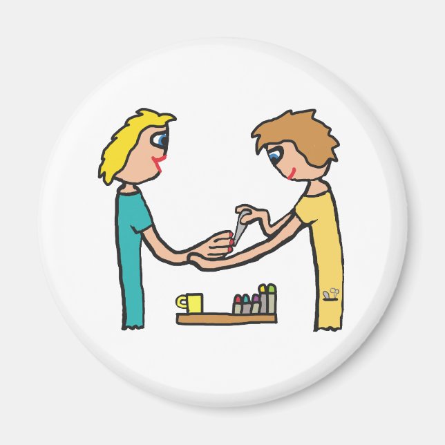 Imán Técnico del salón de bar de uñas (Frente)