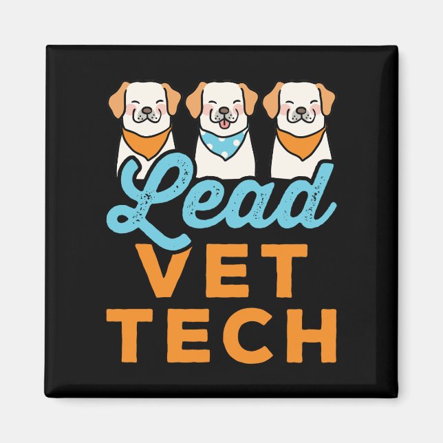 Imán Técnico Veterinario de Lead Vet Tech (Frente)
