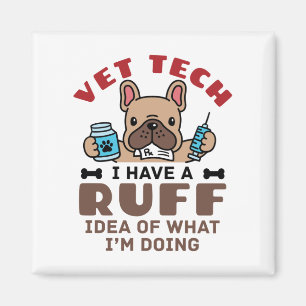 Imán Técnico veterinario divertido idea peluda Técnico 