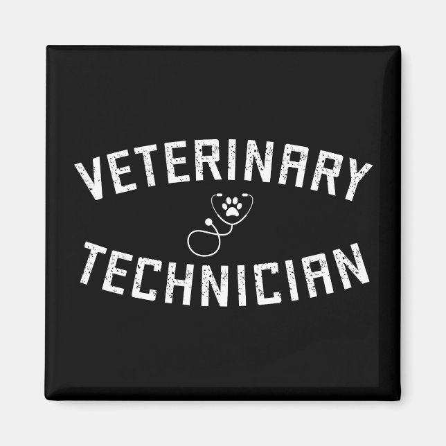 Imán Técnico Veterinario | Vet Tech Paw Stethoscope (Frente)