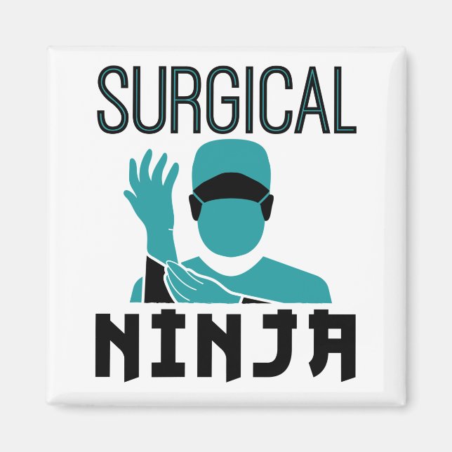 Imán Tecnólogo técnico quirúrgico Ninja Scrub (Frente)
