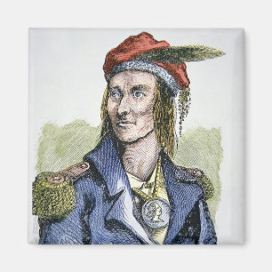 Imán Tecumseh (1768-1813) (grabado de colores)