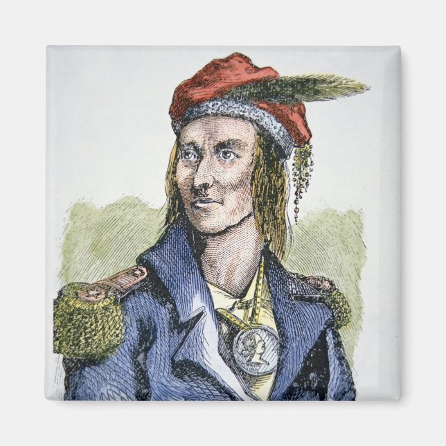 Imán Tecumseh (1768-1813) (grabado de colores) (Frente)