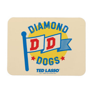 Imán Ted Lasso Diamond Dogs Pennant Graphic