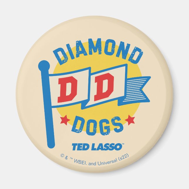 Imán Ted Lasso | Gráfica Pennant de Perros de Diamante (Frente)