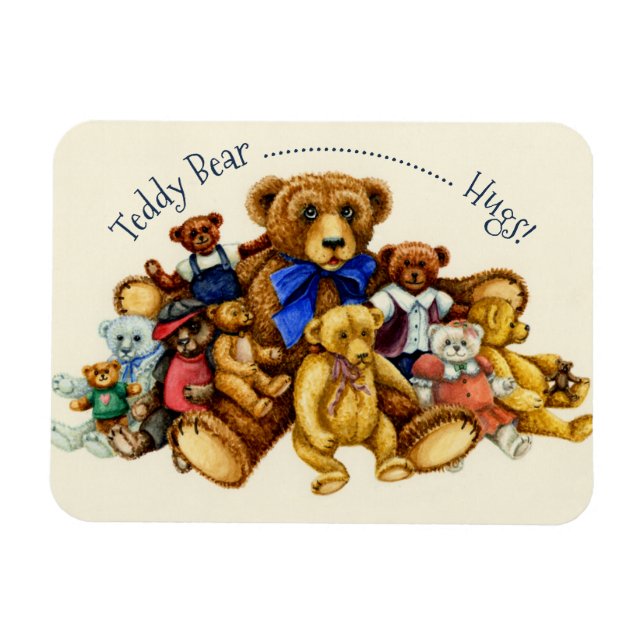Imán TEDDDY BEAR HUGS MAGNET *Personalizar (Horizontal)