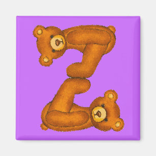 Imán Teddy Bear Alphabet ~ Letra Z Magnet