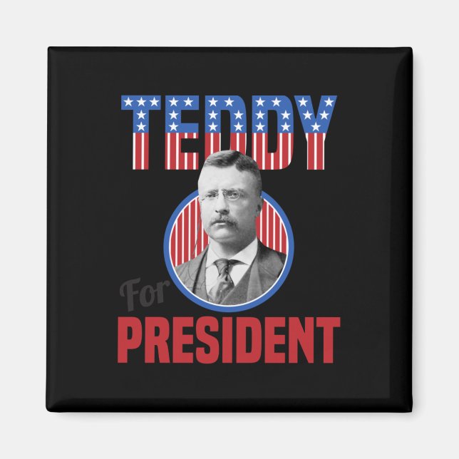 Imán Teddy Roosevelt Presidente Bull Moose Theodore  (Frente)
