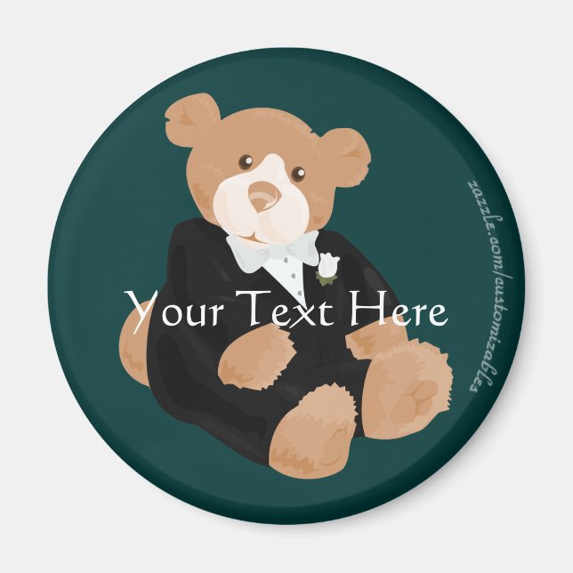 Imán Teddybear Groom Magnet (Frente)