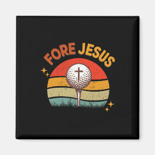 Imán Tee de pelota de golf cristiana para Jesús Golfist