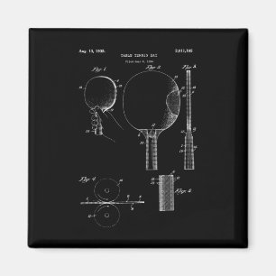 Imán Tee de tenis Retro Ping Pong Paddle Vintage